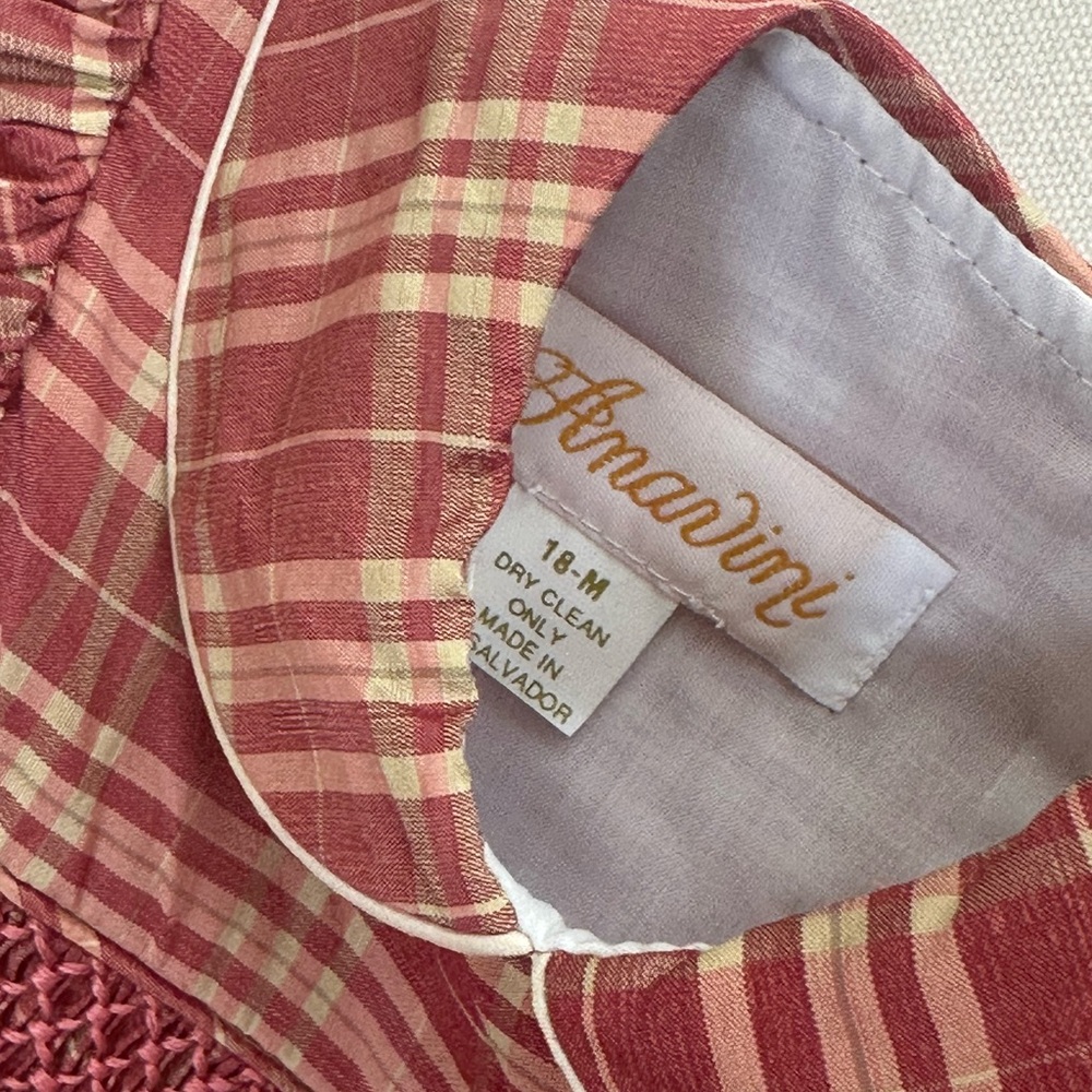 Elegant, Fancy Holiday Toddler Plaid Silk Dress size 18-month, Christmas photos - Picture 4 of 11